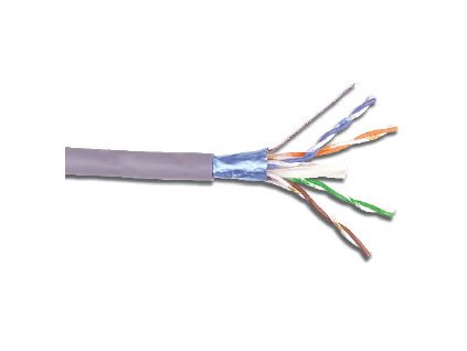 F/UTP , Cat 6A 500MHz, LSOH, ethernetový kabel, 500m cívka, fialový