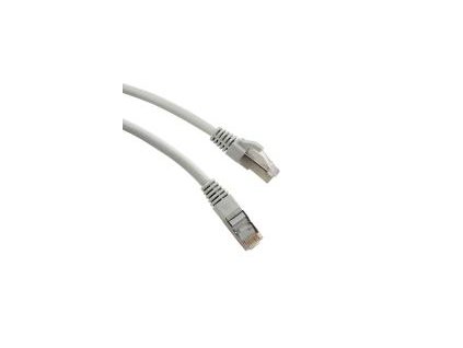 Patch kabel Cat 6A, stíněný, LSZH, 15m, šedý