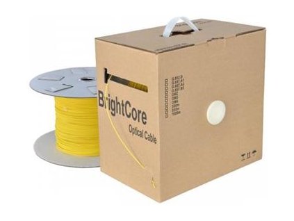 DROP FTTx 2x 2,4mm, 2x SM 9/125 250um, G.657A1, LSOH, optický kabel vnitřní, žlutý,250N, velmi ohebný