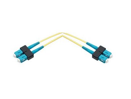 3m, SC/PC-SC/PC, OS1/OS2 9/125, optický patchcord, žlutý (SM)