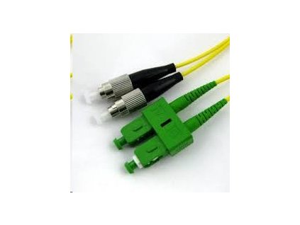 5m, SC/APC-FC/PC, OS1/OS2 9/125, optický patchcord, žlutý (SM)