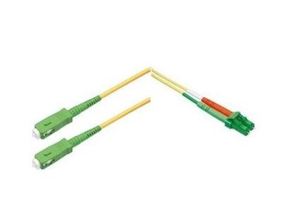 0,5m, LC/APC-SC/APC, OS1/OS2 9/125, optický patchcord, žlutý (SM)