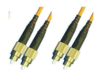 1m, FC/PC-FC/PC, OS1/OS2 9/125, optický patchcord, žlutý (SM)
