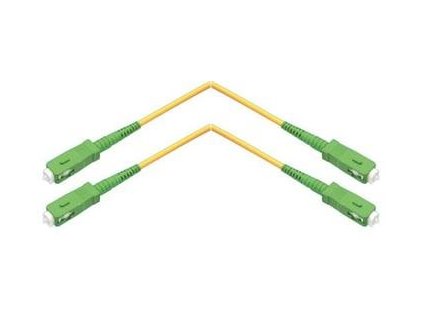 5m, SC/APC-SC/APC, OS1/OS2 9/125 G657A, optický patchcord, žlutý (SM)