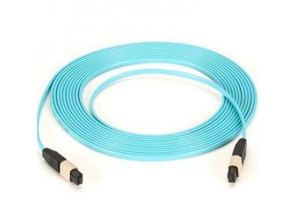 10m, MPOf-MPOf, OM3 50/125, optický patchcord | překřížené,  (MM)