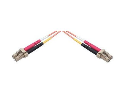 0,5m, LC-LC, OM4 50/125, optický patchcord, aqua  (MM)