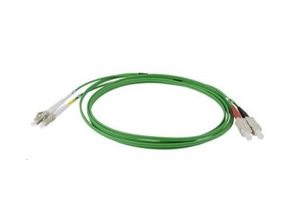 1m, LC-SC, OM5 50/125 wideband, optický patchcord, zelený (MM)