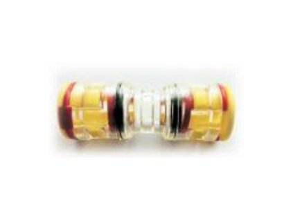 Spojka mikrotrubiček přímá průhledná celoplast NFTC, pro vodotěsné spojení mikrotrubiček, pro trubičky 12/8mm