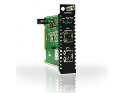 Media konvertor , repeater s SFP sloty multirate FRM220, 2R regenerace, SFP/ SFP, 100Mbps až 2,67Gbps, OAM INBAND