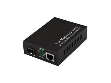 100/1000BASE-T // 1000BASE-X PoE media konvertor MT, RJ45 // SFP, neřid., PoE 802.3af/at,DC 52V