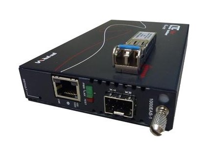 100/1000BASE-T // 1000BASE-X media konvertor FRM220 s SFP slotem, RJ45 // SFP, OAM/IP IN-BAND, jen karta