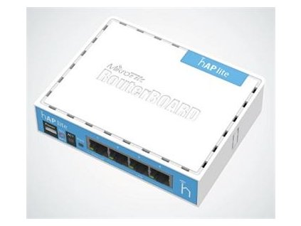 hAP Lite RB941-2nD Box AP/Router, 4x 10/100BaseT LAN + WiFi 2,4 GHz 802.11b/g/n 2x2 MIMO, OS L4, 32 MB RAM