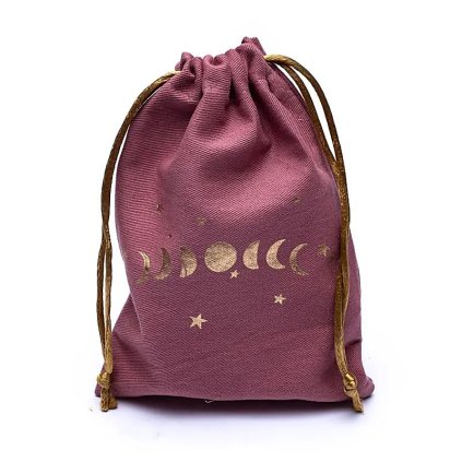 Dárkový bavlněný sáček s fázemi měsíce  rozměr 19 * 13 cm, 100% bavlna, tištěný symbol