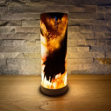 Svícen z přírodního kamene vysoký XL  Pákistánský onyx, výška 20 cm, na čajovou svíčku