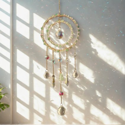Lapač slunce – Nekonečné možnosti  Feng Shui, s avanturínem, délka 55 cm, průměr 12 cm