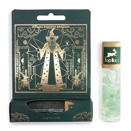 Esenciální olej Roll-On – Kouzlo nových začátků  10 ml, s avanturínem, pro povzbuzení (grapefruit, limetka, máta)