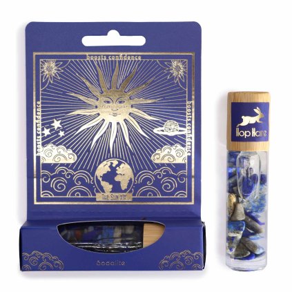 Esenciální olej Roll-On – Energie slunce  10 ml, se sodalitem, podpora energie (bergamot, grapefruit, citronová tráva)