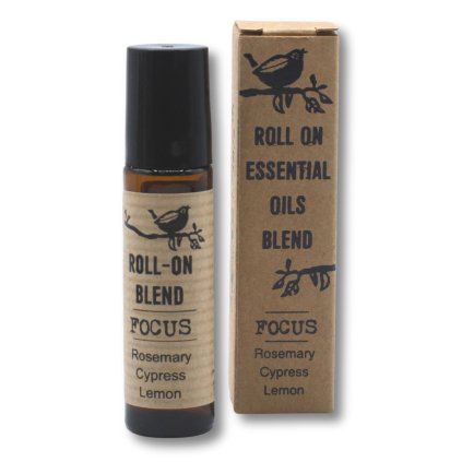Esenciální olej Roll-On – Soustředění  10 ml, citron, rozmarýn, cypřiš, citrusovo-bylinná vůně