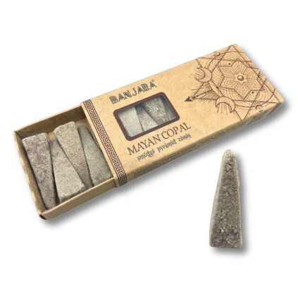 Pyramidové vonné kužely - Mayský kopál  přírodní, bez chemie, hoření 20-30 min., pryskyřičná vůně