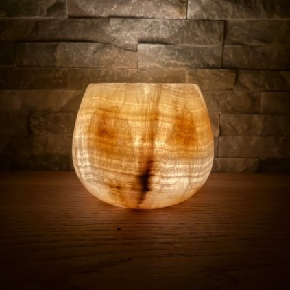 Svícen kónický L - Soumrak  konkrétní kus z fotek, jedinečný originál, průměr 12 cm