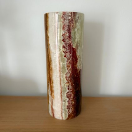 Svícen a lampička válec XL - Letokruhy  konkrétní kus z fotek, jedinečný originál, výška 20 cm