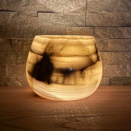 Svícen kónický L - Tajemství lesa  konkrétní kus z fotek, jedinečný originál, průměr 12,5 cm