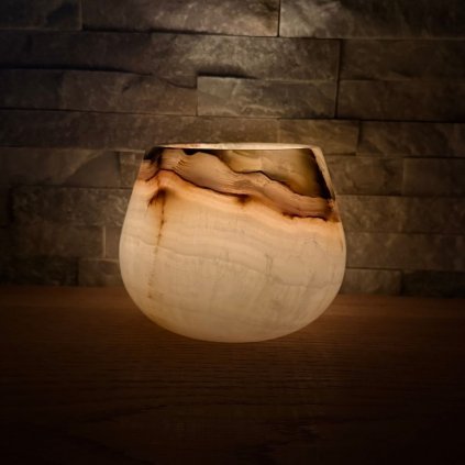 Svícen kónický L - Luční louka  konkrétní kus z fotek, jedinečný originál, průměr cca 12,5 cm