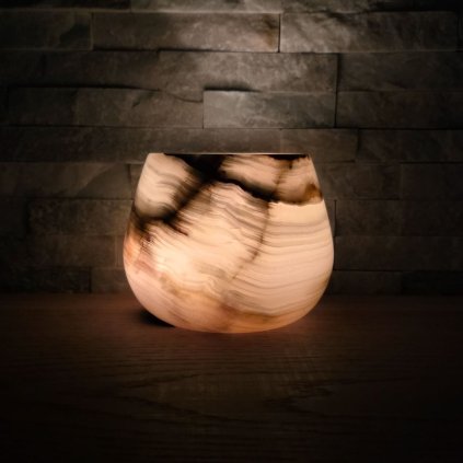 Svícen kónický L - Duch lesa  konkrétní kus z fotek, jedinečný originál, průměr 12,5 cm