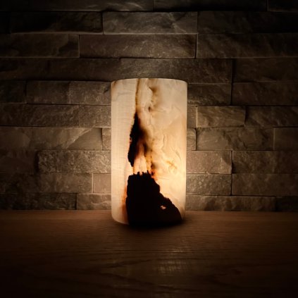 Svícen válec L - Bod zlomu  konkrétní kus z fotek, jedinečný originál, výška cca 13,5 cm