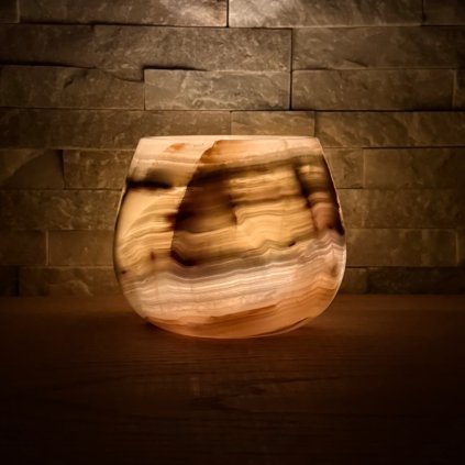 Svícen kónický L - Jarní pohlazení  konkrétní kus z fotek, jedinečný originál, průměr 12,5 cm