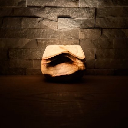 Svícen kónický M - Tiché plynutí  s vadou na kráse, konkrétní kus z fotek, jedinečný originál