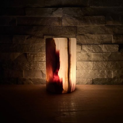 Svícen válec L - Dvě tváře  konkrétní kus z fotek, jedinečný originál, výška cca 13 cm