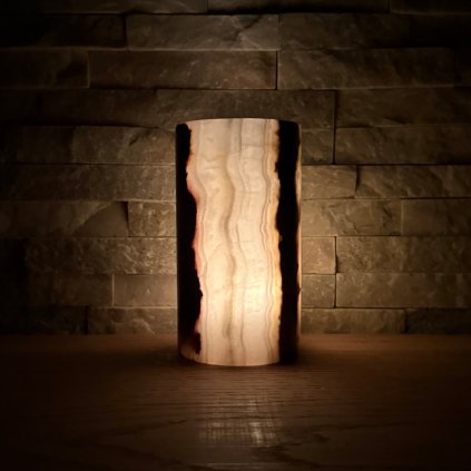 Svícen válec L - Stromořadí  konkrétní kus z fotek, jedinečný originál, výška cca 13,5 cm