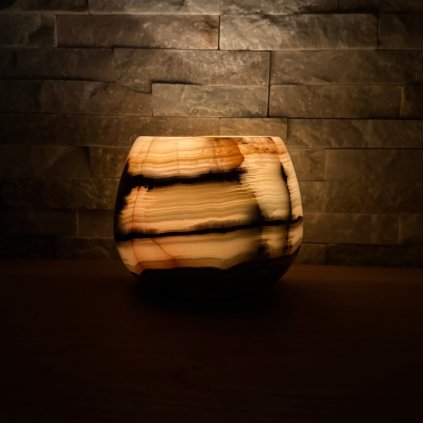 Svícen kónický L - Přechodné období  konkrétní kus z fotek, jedinečný originál, průměr 12,5 cm