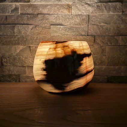 Svícen kónický L - Přechodné období  konkrétní kus z fotek, jedinečný originál, průměr 12,5 cm