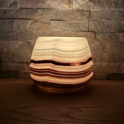 Svícen kónický L - Duše v harmonii  konkrétní kus z fotek, jedinečný originál, průměr 12,5 cm