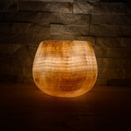 Svícen kónický L - Letní žár  konkrétní kus z fotek, jedinečný originál, průměr 12,5 cm