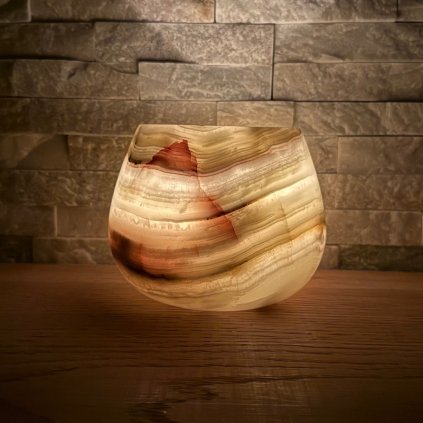 Svícen kónický L - Probuzení  konkrétní kus z fotek, jedinečný originál, průměr 12,5 cm