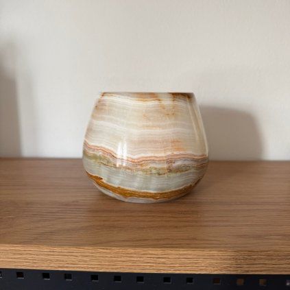 Svícen kónický L - Hlubiny duše  konkrétní kus z fotek, jedinečný originál, průměr 12,5 cm