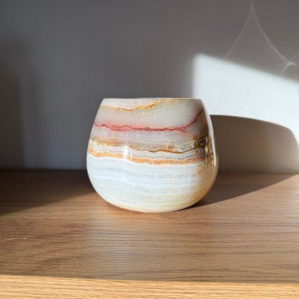 Svícen kónický L - Srdeční tep  konkrétní kus z fotek, jedinečný originál, průměr 12,5 cm