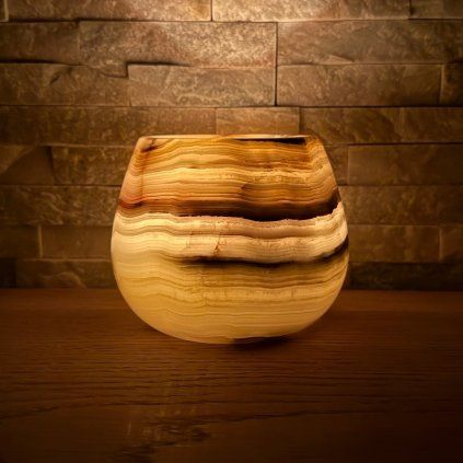 Svícen kónický L - Duše v harmonii  konkrétní kus z fotek, jedinečný originál, průměr 12,5 cm