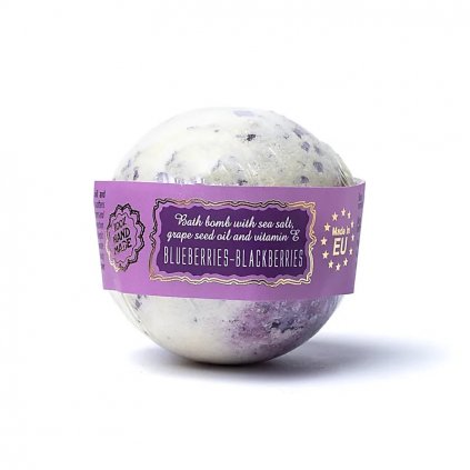 Bomba do koupele - Borůvka a ostružina  145 g, s vitamínem E, bez sulfátů a parabenů