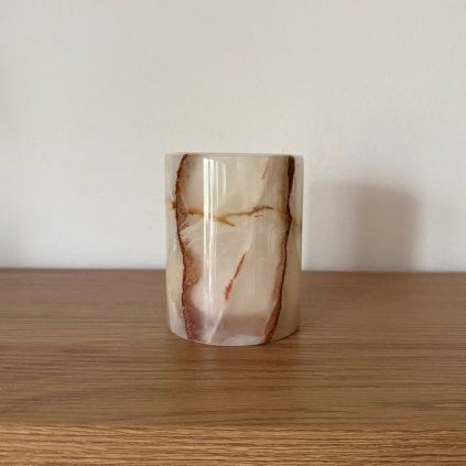Svícen válec M - Životní cesta  konkrétní kus z fotek, jedinečný originál, výška cca 9,5 cm
