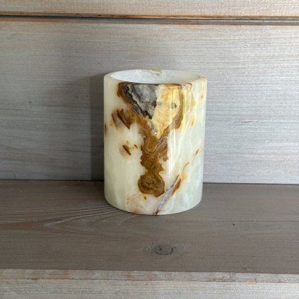 Svícen válec M - Niterní záležitost  výška cca 9,5 cm, konkrétní kus z fotek, jedinečný originál