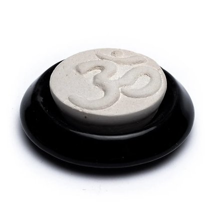 Aroma kámen se symbolem Ohm  2 ks v balení, černá barva, průměr 4,7 cm