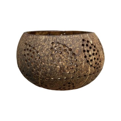 symbiotickycz svicen kokos kosovy svicka prirodni vyrezavany stojan candle skorapka meditace relaxace relax odpocinek slowliving energie svetlo teplo ohen