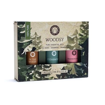 Dárkový set esenciálních olejů - Vůně lesa  Aromaterapeutická sada, 3x 5 ml