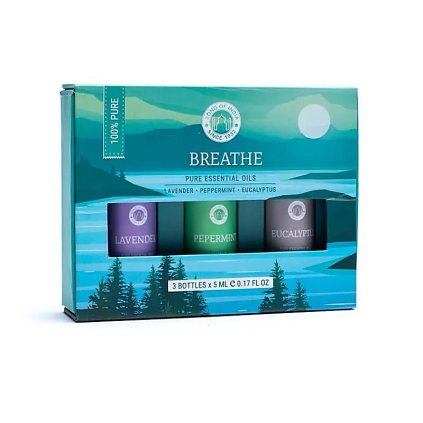 Dárkový set esenciálních olejů - Dýchání  Aromaterapeutická sada, 3x 5 ml