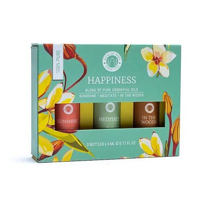 Dárkový set esenciálních olejů - Štěstí  Aromaterapeutická sada, 3x 5 ml