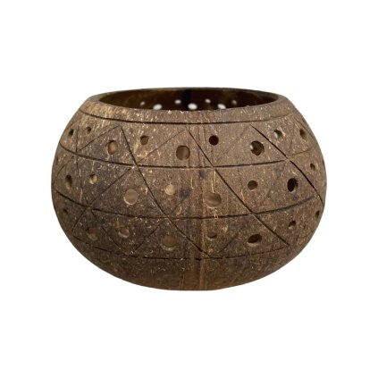 symbiotickycz svicen kokos kosovy svicka prirodni vyrezavany stojan candle skorapka meditace relaxace relax odpocinek slowliving energie svetlo teplo ohen (17)